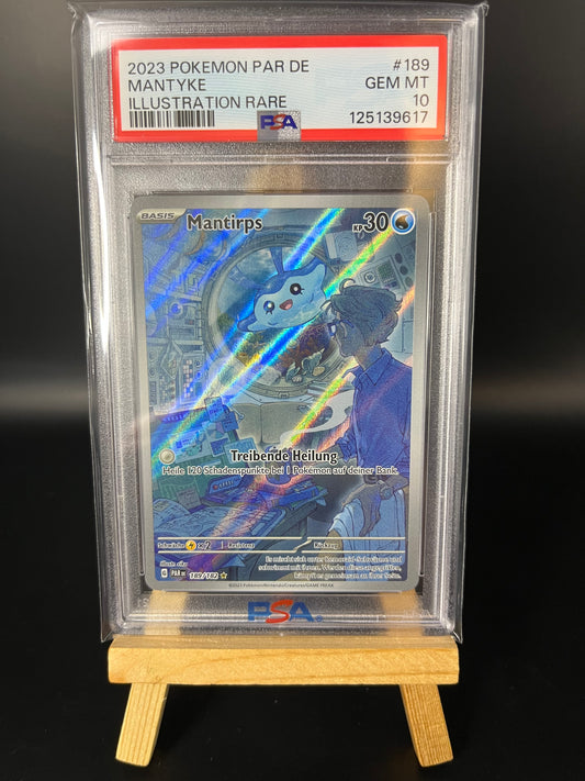 Pokemon Karte Mantirps (PAR 189) PSA 10 - Paradoxrift - Deutsch
