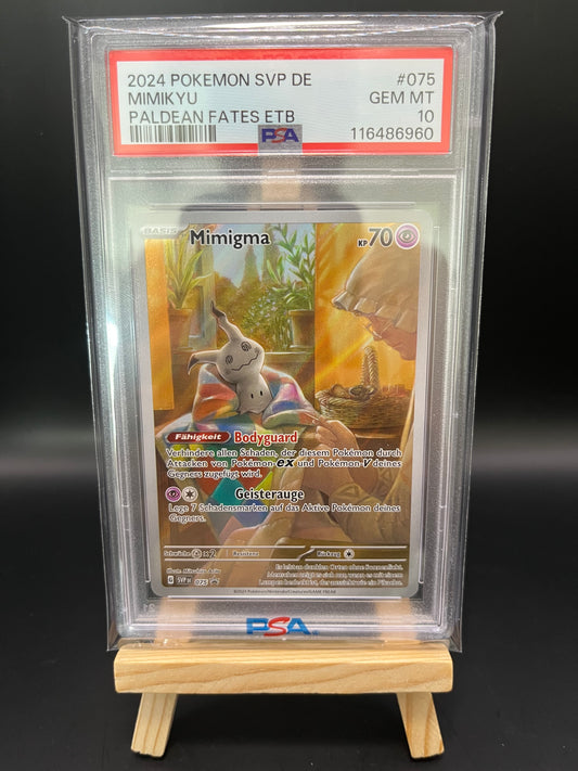 Pokemon Karte Mimigma - Mimikyu (SVP 075) PSA 10 - SV Black Star Promos - Englisch