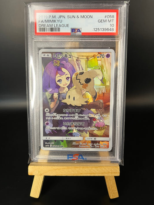 Pokemon Karte Mimigma - Mimikyu (sm11b 058) PSA 10 - Dream League - Japanese