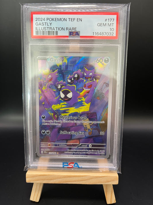 Pokemon Karte Nebulak - Gastly (TEF 177) PSA 10 - Temporal Forces - English