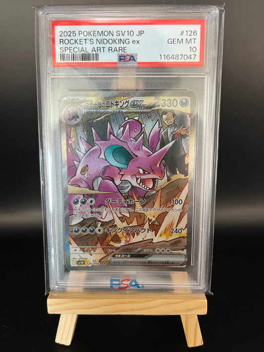 Pokemon Karte Nidoking ex (sv10 126) PSA 10 - The Glory of Team Rocket - Japanese