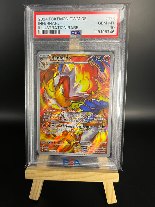 Pokemon Karte Panferno (TWM 173) PSA 10 - Maskerade im Zwielicht - Deutsch