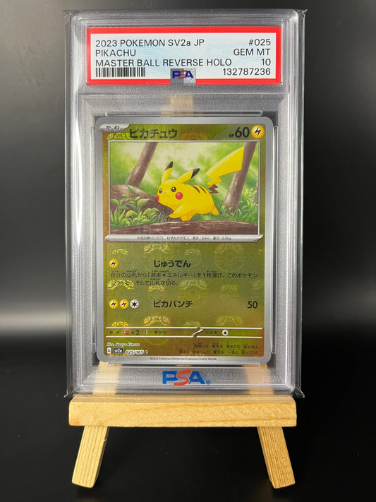 Pokemon Karte Pikachu Masterball (sv2a 025) PSA 10 - Pokémon Card 151 - Japanese