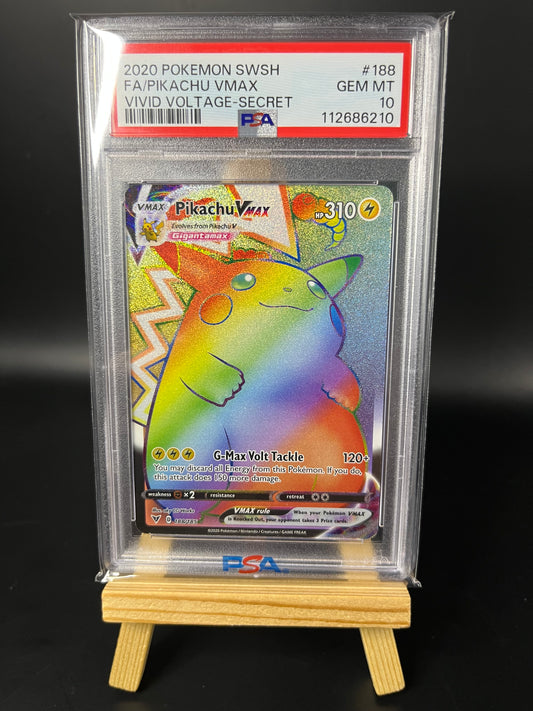 Pokemon Karte Pikachu VMAX (VIV 188) PSA 10 - Vivid Voltage - Englisch