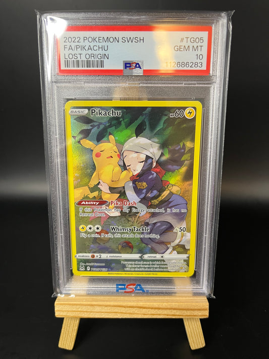Pokemon Karte Pikachu (LOR TG05) PSA 10 - Lost Origin - Englisch