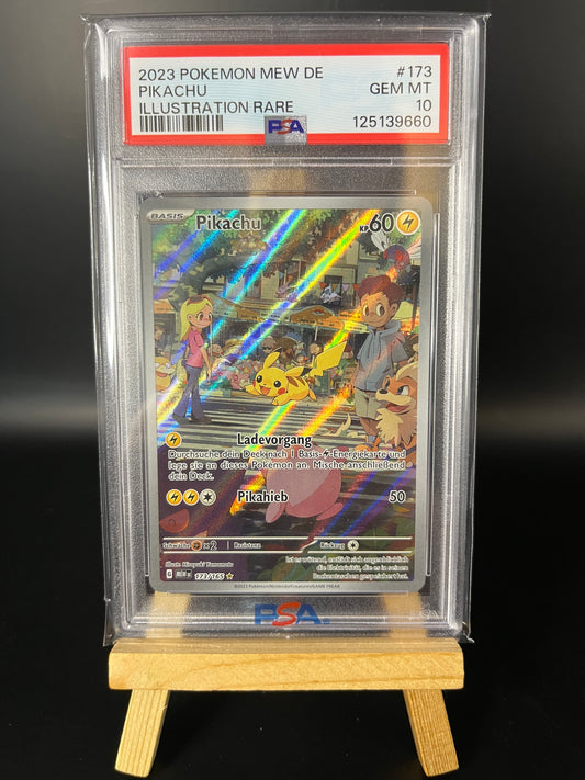 Pokemon Karte Pikachu (MEW 173) PSA 10 - 151 - Deutsch