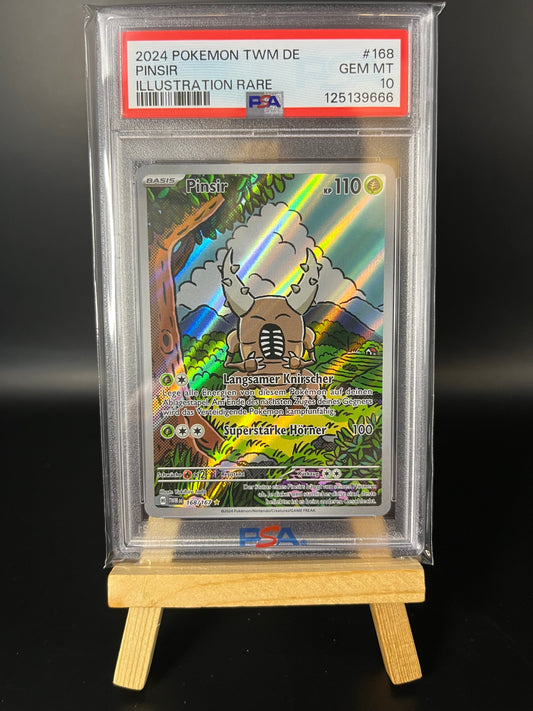 Pokemon Karte Pinsir (TWM 168) PSA 10 - Maskerade im Zwielicht - Deutsch
