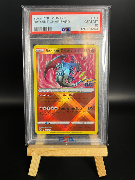 Pokemon Karte Radiant Charizard (PGO 011) PSA 10 - Pokémon GO - English