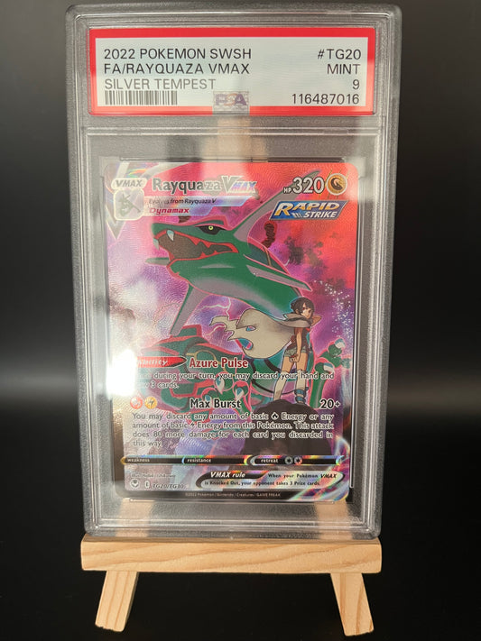 Pokemon Karte Rayquaza VMAX (SIT TG20) PSA 9 - Silver Tempest - English