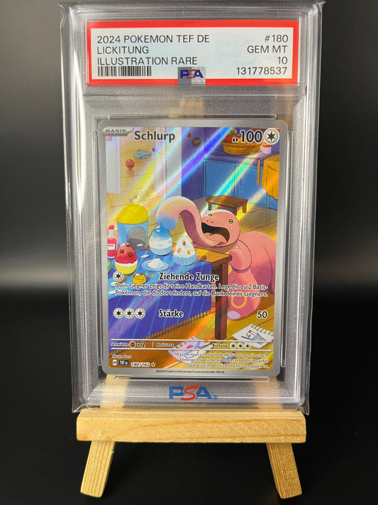 Pokemon Karte Schlurp - Lickitung (TEF 180) PSA 10 - Temporal Forces - Deutsch
