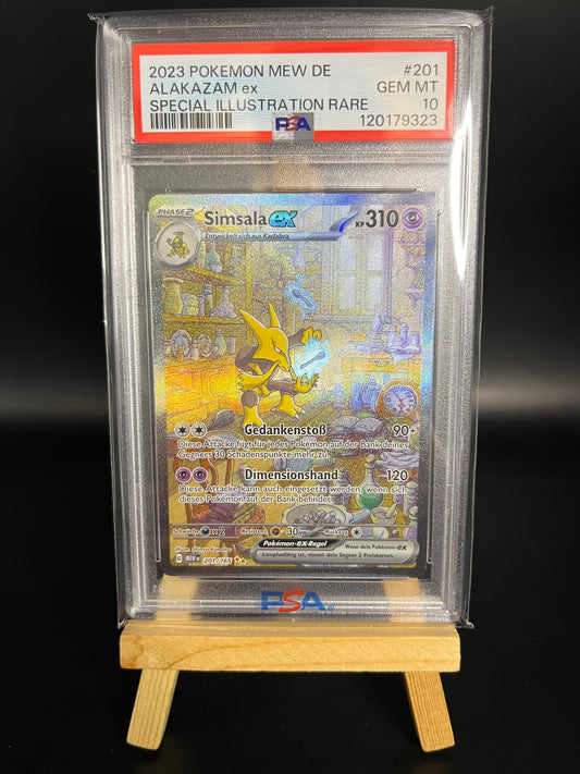 Pokemon Karte Simsala ex (MEW 201) PSA 10 - 151 - Deutsch
