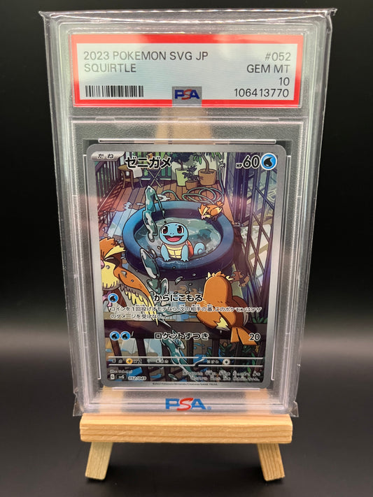 PokemoPokemon Karte Schiggy - Squirtle (svG 052) PSA 10 - Bisaflor & Glurak & Turtok Special Deck Set ex - Japanese