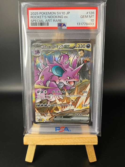 Pokemon Karte Team Rockets Nidoking ex (sv10 126) PSA 10 - The Glory of Team Rocket - Japanese