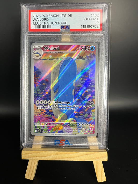 Pokemon Karte Wailord (JTG 162) PSA 10 - Reisegefährten - Deutsch