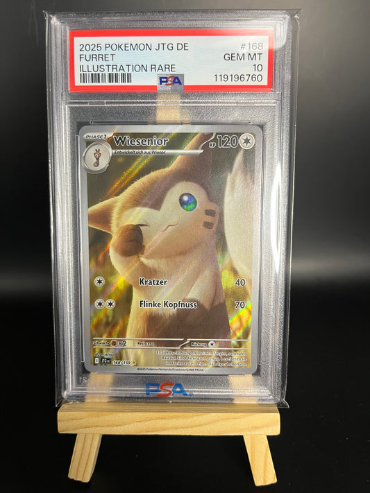 Pokemon Karte Wiesenior (JTG 168) PSA 10 - Reisegefährten - Deutsch