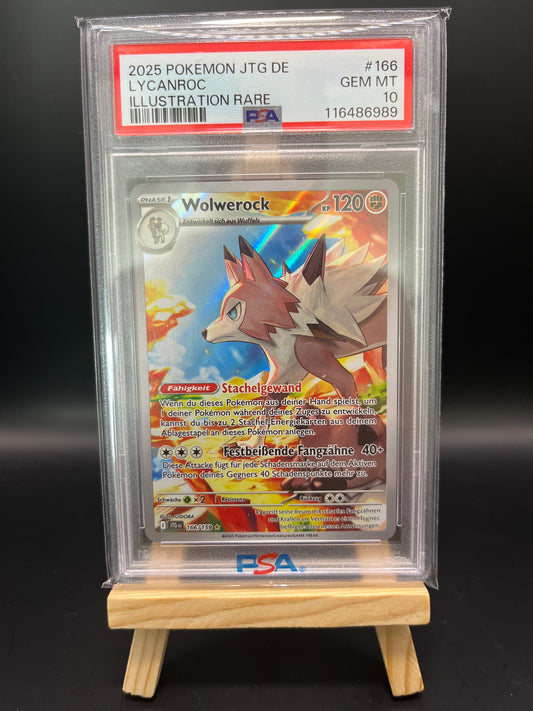 Pokemon Karte Wolwerock (JTG 166) PSA 10 - Reisegefährten - Deutsch