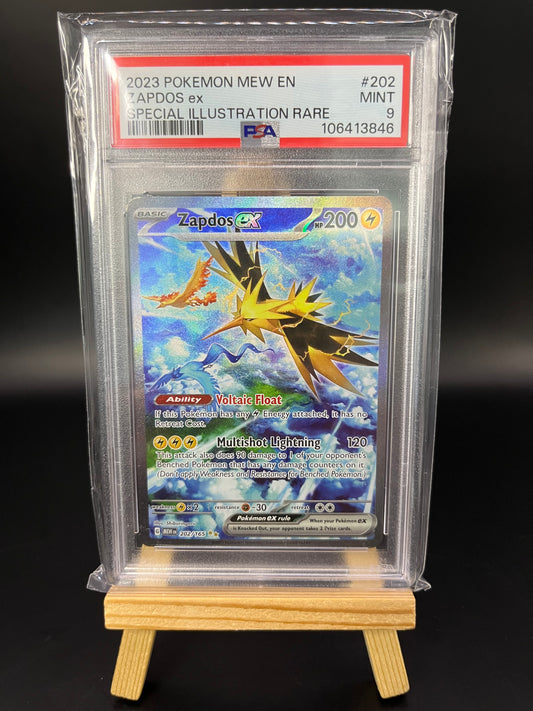 Pokemon Karte Zapdos ex (MEW 202) PSA 9 - 151 - Englisch