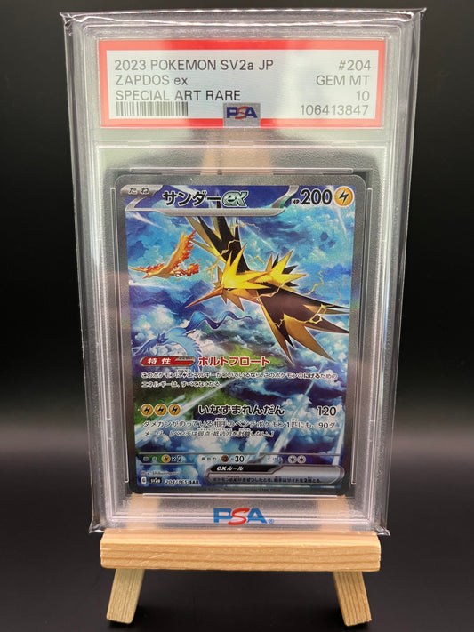 Pokemon Karte Zapdos ex (sv2a 204) PSA 10 - 151 - Japanese