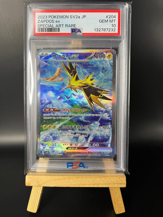 Pokemon Karte Zapdos ex (sv2a 204) PSA 10 - 151 - Japanese
