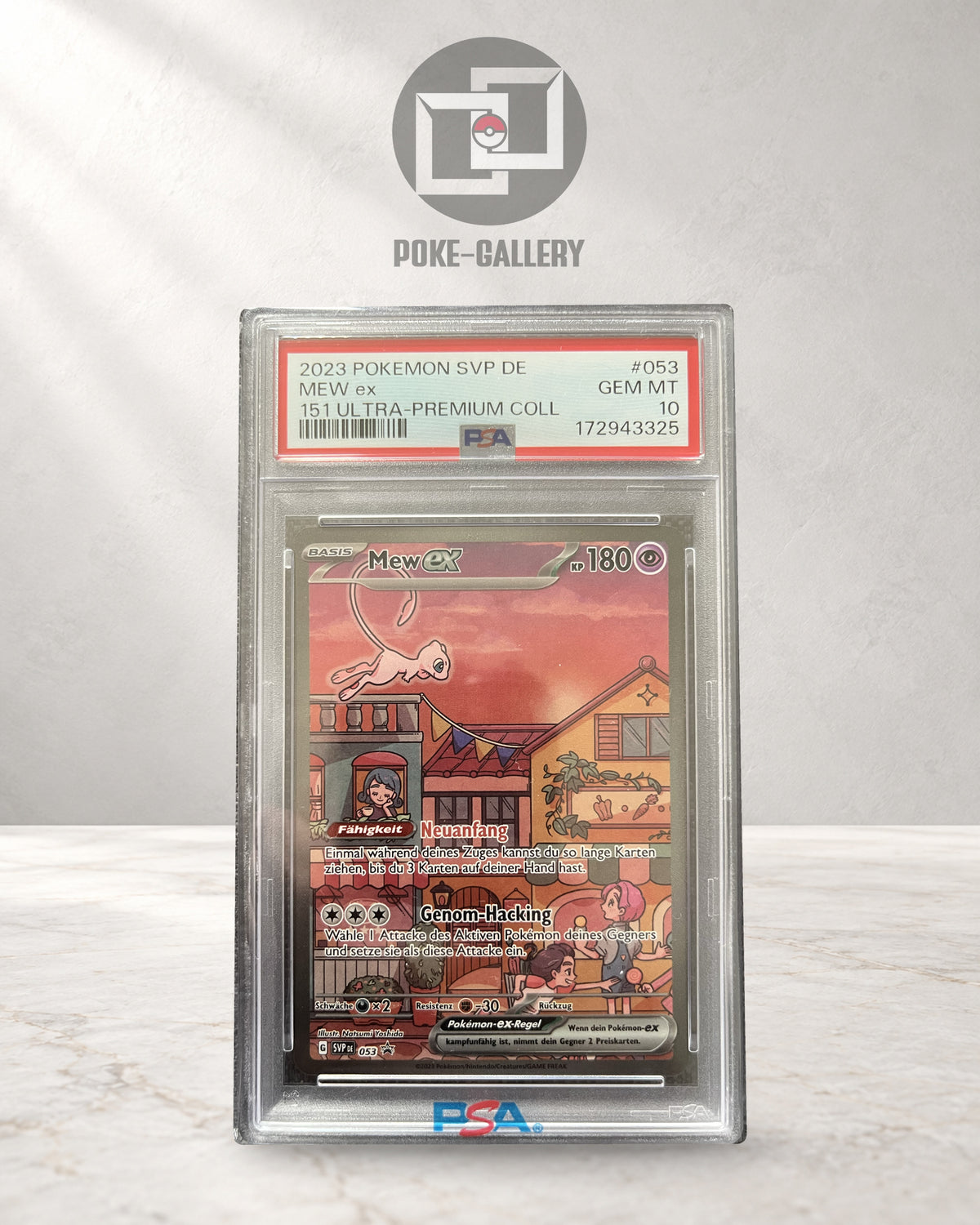Pokémon Karte Mew ex (SVP 053) PSA 10 - SV Black Star Promos - Deutsch · CERT 172943325 · Poke-Gallery