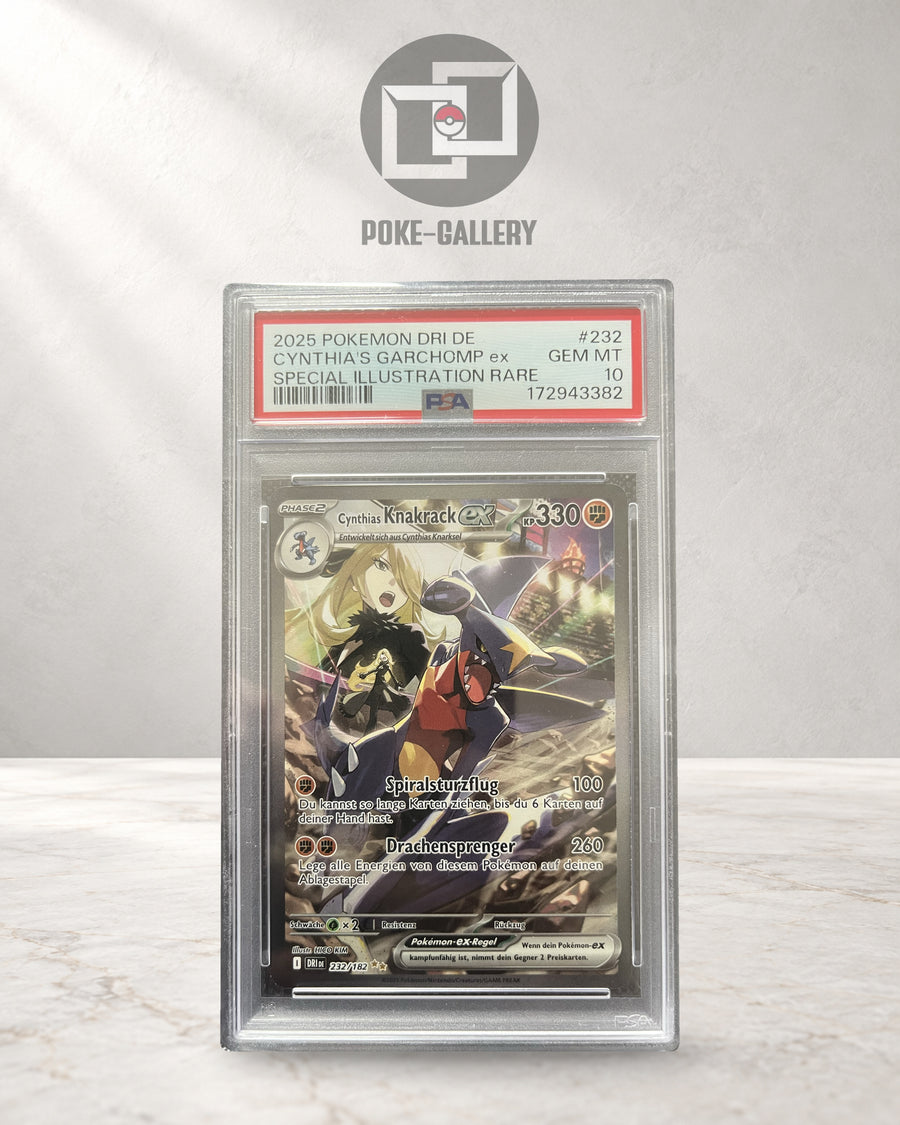 Pokémon Karte Cynthias Knakrack ex (DRI 232) PSA 10 - Ewige Rivalen - Deutsch · CERT 172943382 · Poke-Gallery